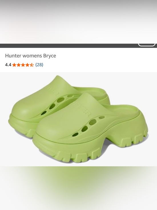 Hunter Shoes - Hunter Bryce Platform Clog Mules in Lime